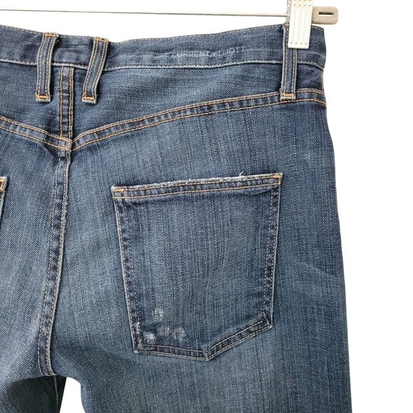 Current/Elliott Boyfriend Jeans Womens Size 25 Mid-Rise Classic Distressed Denim - Picture 5 of 10
